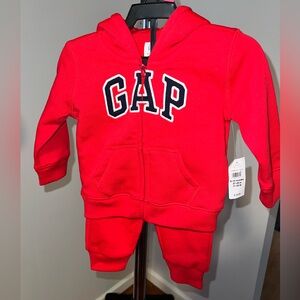 GAP Vibrant Red Hoodie and Joggers Set